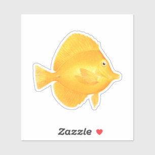 Sticker Poisson jaune Tang