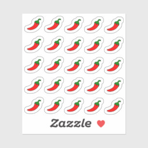 Sticker Poivrons rouges Épicé Livre Notation Planneur déco