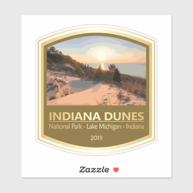 Sticker Pôle Nord des dunes de l'Indiana (PF1) (Feuille)