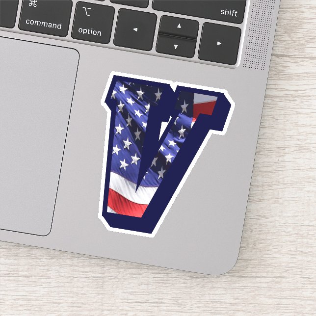 Sticker Police du drapeau Monogram V USA (Détail)