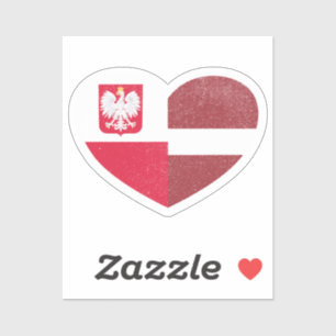Sticker Pologne Lettonie Lettonie Lettonie Lettonie Drapea