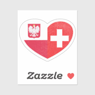 Sticker Pologne Suisse Suisse Suisse Suisse Drapeau de l'a