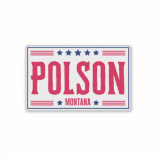 Sticker POLSON MONTANA Étoiles & rayures