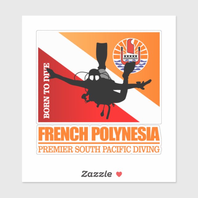 Sticker Polynésie française DF2 (Feuille)