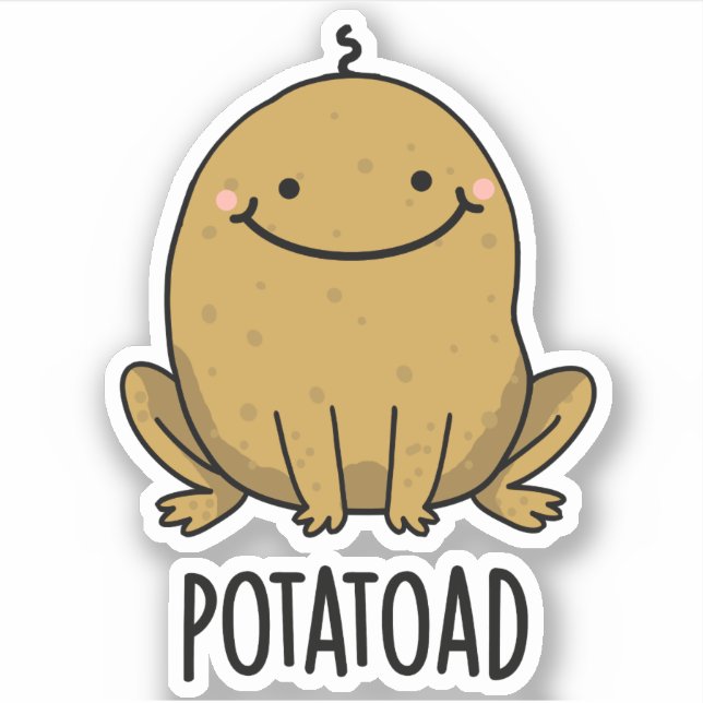 Sticker Pomme de terre amusant pomme de terre tourte (Devant)