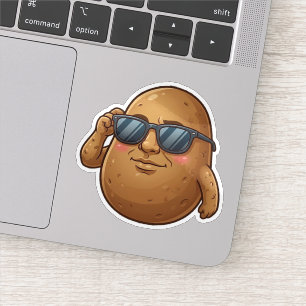 Sticker Pomme de terre cool avec lunettes de soleil