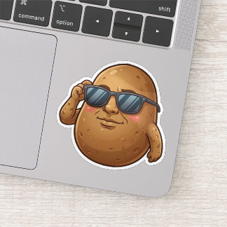 Sticker Pomme de terre cool avec lunettes de soleil