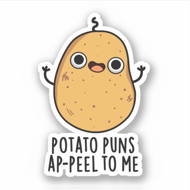 Sticker Pomme De Terre M'Épluche Un Jeu De Pomme De Terre  (Devant)