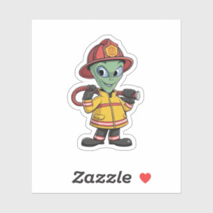 Sticker Pompier Alien