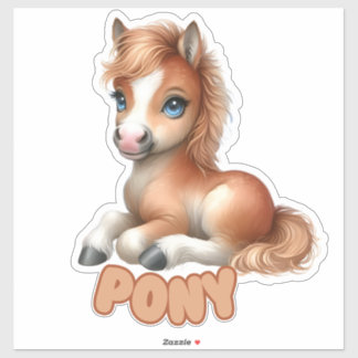 Sticker Poney de Charme - Pépinière