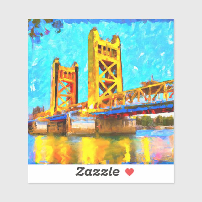 Sticker Pont Tour de Sacramento (Feuille)