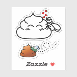 Sticker Poop in Love - Brootsch le PooPoo