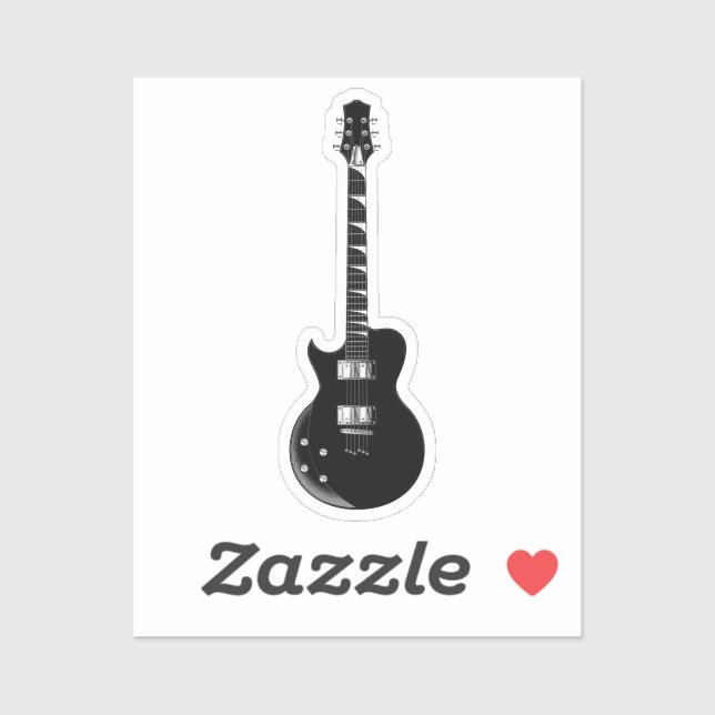 Sticker Pop Art Guitare électrique (Feuille)