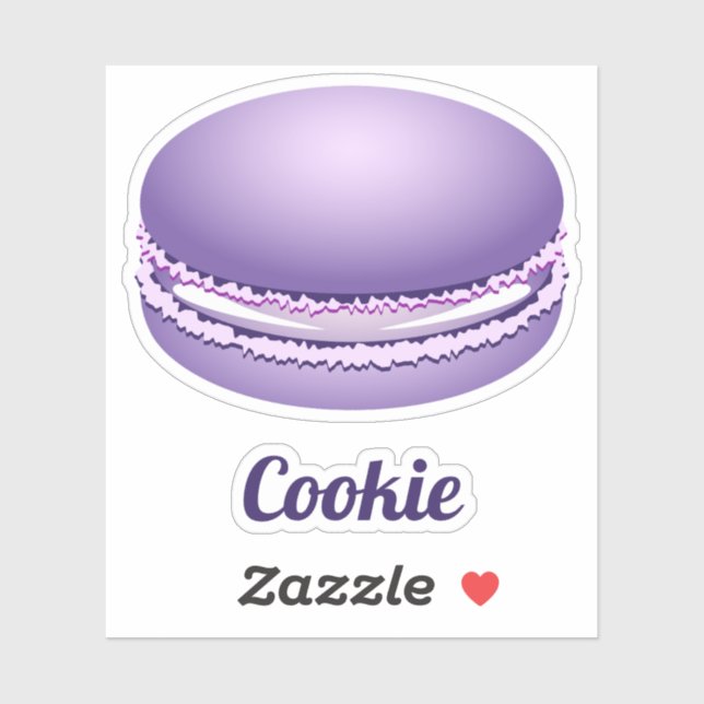 Sticker Pop Art Purple Macaron Cookie (Feuille)