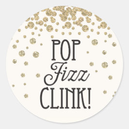 Sticker Pop Fizz Clink - Soirée du Nouvel An