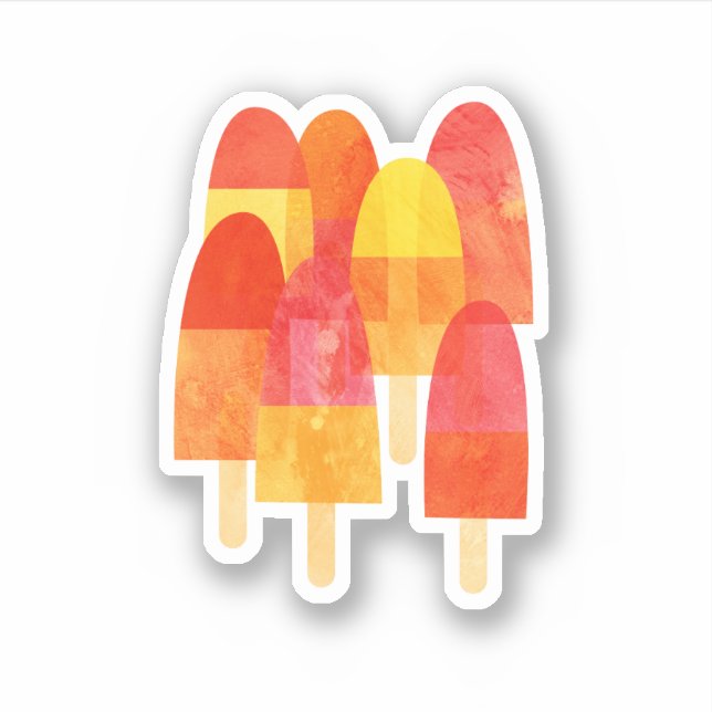 Sticker Popsicle Ice Lollies (Devant)