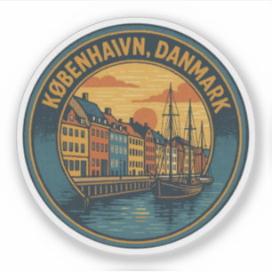 Sticker Port de Nyhavn à Copenhague
