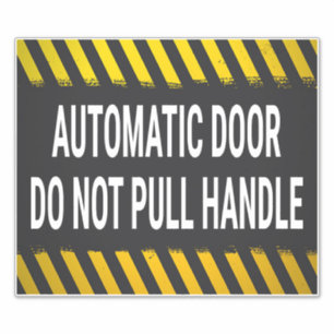 Sticker Porte automatique ne tire pas poignée