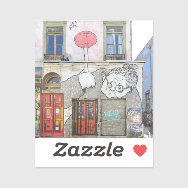 Sticker Porte d'art rue (Feuille)
