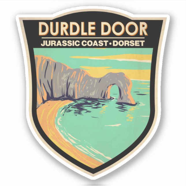 Sticker Porte Durdle Sur La Côte Jurassique Du Dorset En A (Devant)