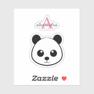 Sticker Porte-panda coutume Monogramme