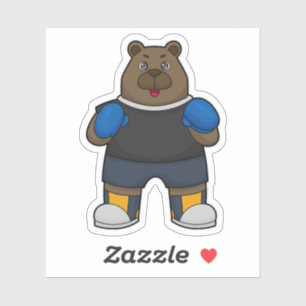 Sticker Porter comme boîte avec gants de boxe