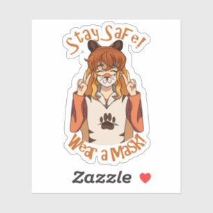 Sticker Portez un Masque !