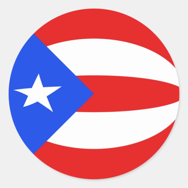 Sticker Porto Rico Fisheye Flag (Devant)
