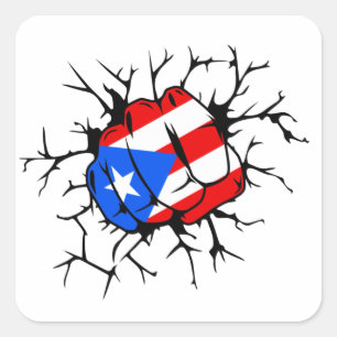 Sticker Porto Rico Flag