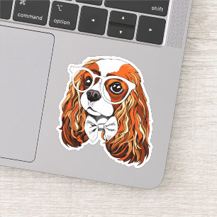 Sticker Portrait cavalier d'épagneul du Roi Charles