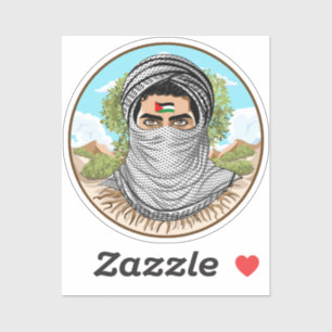Sticker Portrait de la Liberté palestinienne