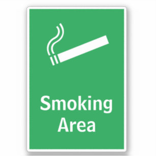 Sticker Portrait de la zone fumeurs