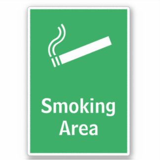 Sticker Portrait de la zone fumeurs