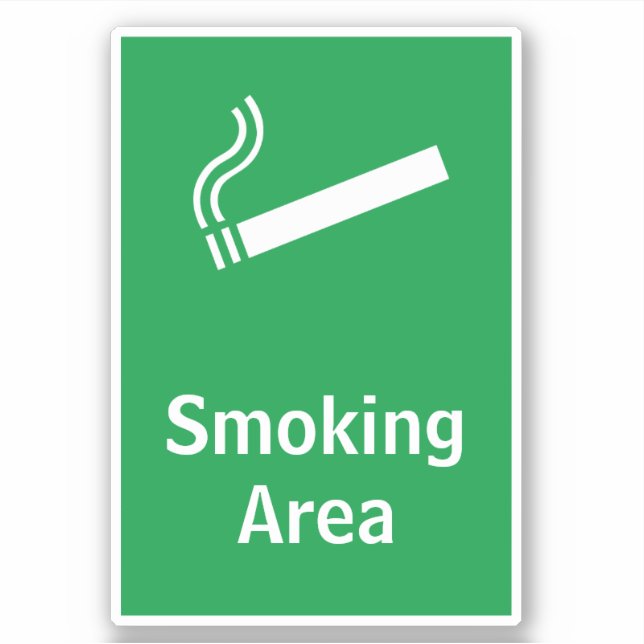 Sticker Portrait de la zone fumeurs (Devant)