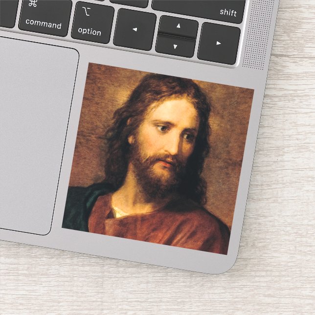 Sticker Portrait du Christ par Heinrich Hofmann (Détail)