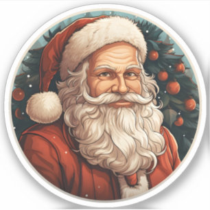 Sticker Portrait Du Magnifique Noël Père Noël