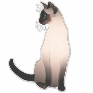 Sticker Portrait d'un point de phoque Chat siamois