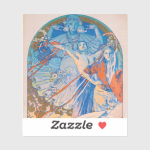 Sticker Poster d'Alphonse Mucha pour le Sokol Festival (19