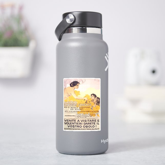 Sticker Poster italien vintage 1917 (HydroFlask)