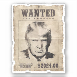 Sticker Poster Recherché de Trump - Recherché pour trahiso