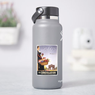 Sticker Poster Vintage voyage, Paris Via Constellation