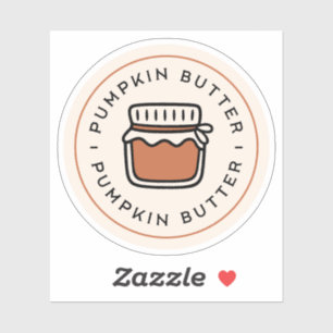 Sticker Pot de beurre de citrouille fait maison esthétique