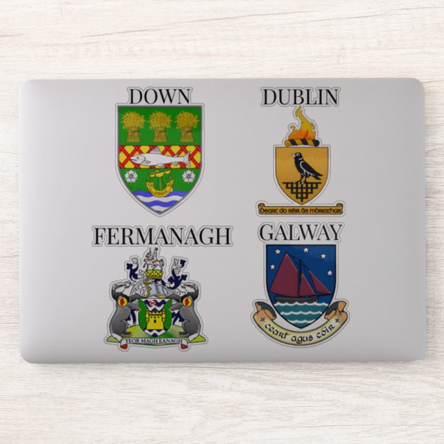 Sticker Poteaux de comté d'Irlande Série 9-12 (Ordinateur)