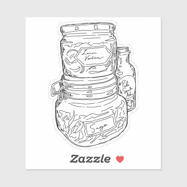 Sticker Pots d'herbe (Feuille)