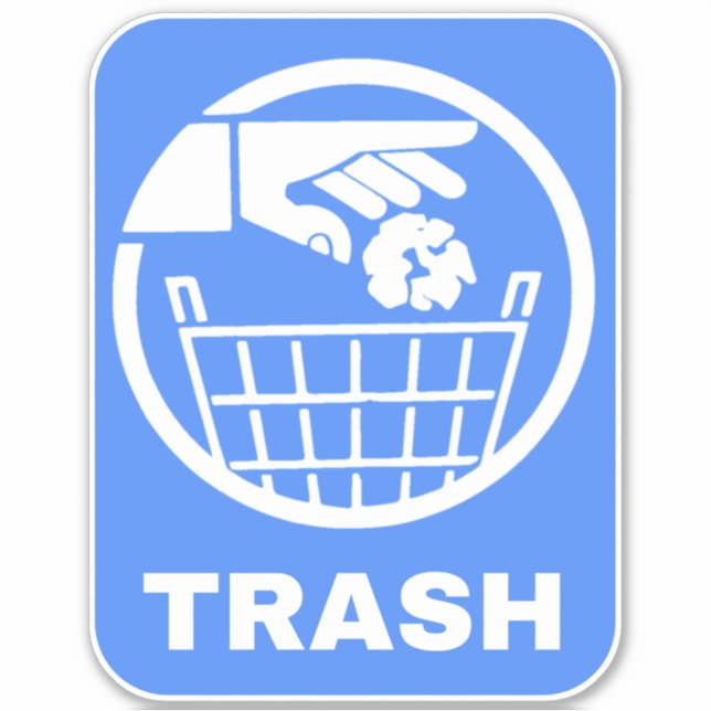 Sticker Poubelle - Boîte de recyclage (Devant)