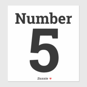 Sticker Poubelle ou Roue Numéro de la Corbeille Un chiffre