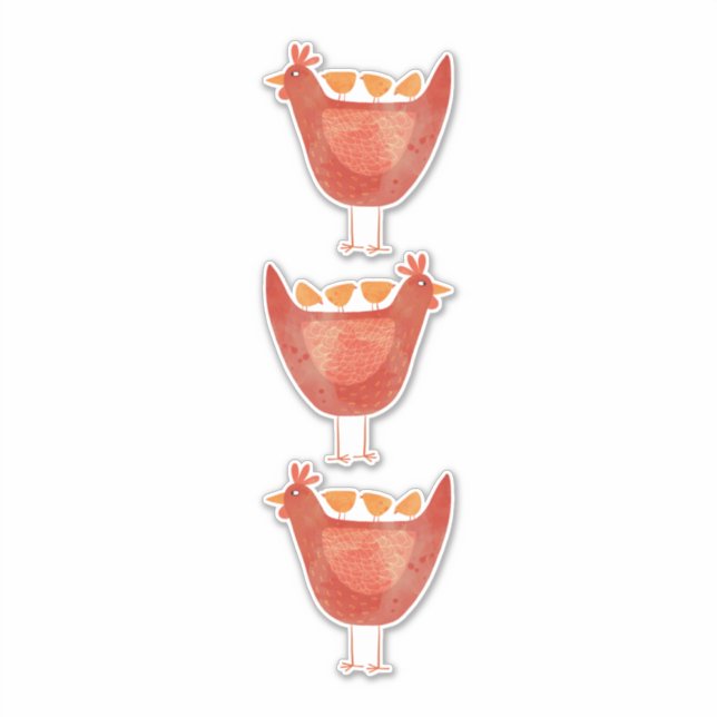 Sticker Poules et poules (Devant)