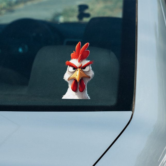 Sticker Poulet en colère (Angry Chicken Car Sticker)
