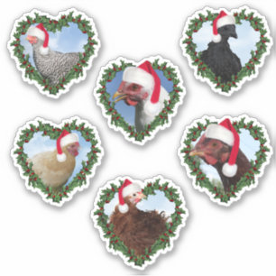 Sticker Poulets de Noël