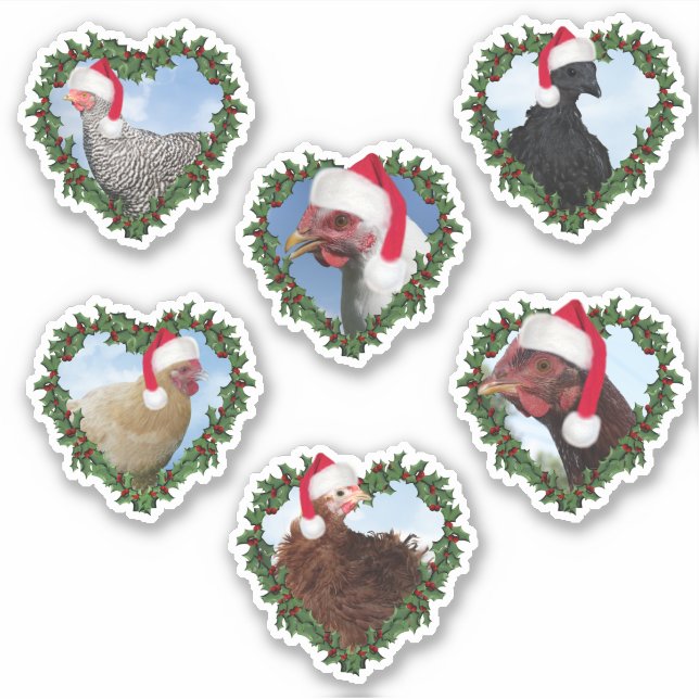 Sticker Poulets de Noël (Devant)